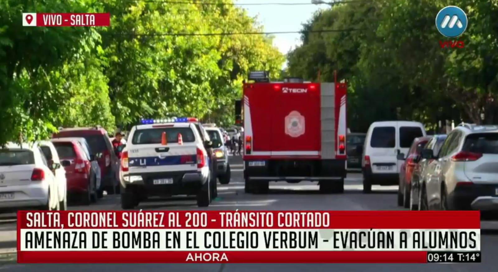 Amenaza de bomba en el Colegio Verbum: Se trató de una falsa alarma